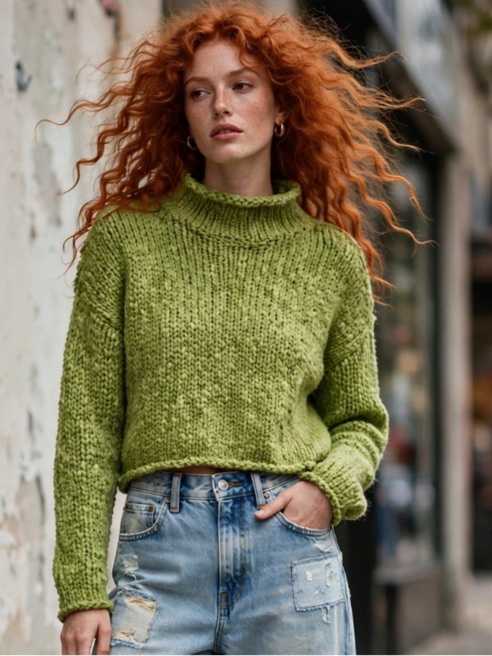 Free People chunky knit sweater